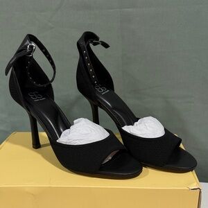 Cosy Island Black Ankle Strap Heels